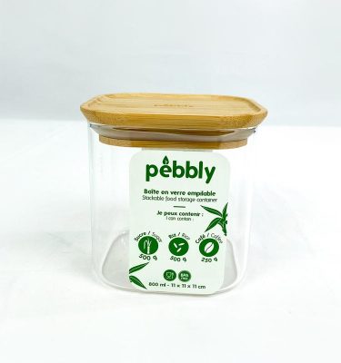 Boite verre carré Pebbly