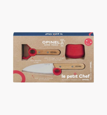 Coffret Petit Chef 3 pièces rouge - Opinel