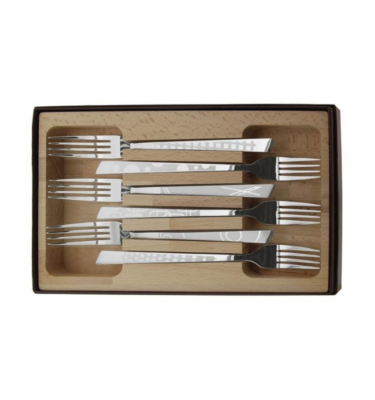 Coffret 6 fourchettes Le Thiers décors maison Roger Orfèvre